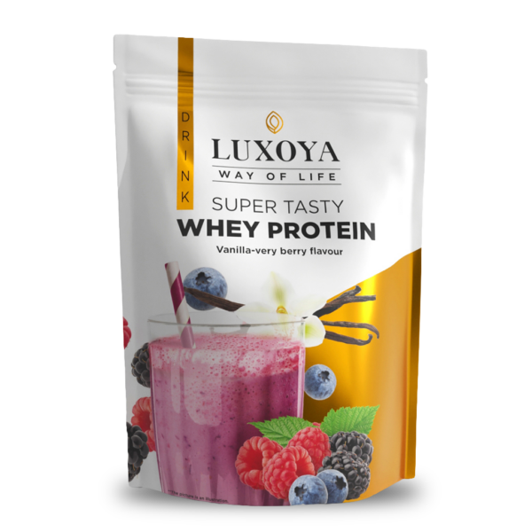 SUPER TASTY WHEY PROTEIN - PRÉMIUM FEHÉRJE ITALPOR 30 g - Vanília-erdei gyümölcs ízű