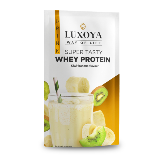 SUPER TASTY WHEY PROTEIN - PRÉMIUM FEHÉRJE ITALPOR 30 g - Kivi-banán ízű