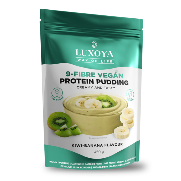 SUPER TASTY 5-PLANT BASED VEGAN PROTEIN COMPLEX - 5 FÉLE NÖVÉNYI FEHÉRJEFORRÁST TARTALMAZÓ VEGÁN FEHÉRJE ITALPOR 450 g - Kivi-banán ízű