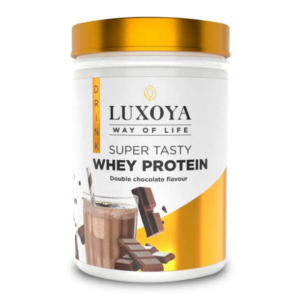 SUPER TASTY WHEY PROTEIN - PRÉMIUM FEHÉRJE ITALPOR 450 g PET - Dupla csokoládé ízű - VALÓDI CSOKIDARABOKKAL!