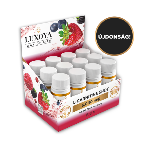 L-CARNITINE SHOT 3.000 mg FOLYÉKONY L-KARNITIN 12x60 ml gyűjtődoboz - Erdei gyümölcs ízű