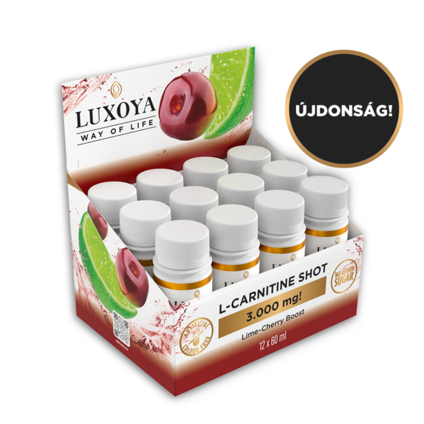 L-CARNITINE SHOT 3.000 mg FOLYÉKONY L-KARNITIN 12x60 ml gyűjtődőboz - Meggy-lime ízű